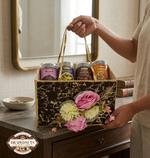 Classic Festive Floral Basket Gourmet Hamper by Drapednuts view 7
