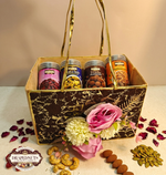 Classic Festive Floral Basket Gourmet Hamper by Drapednuts view 10