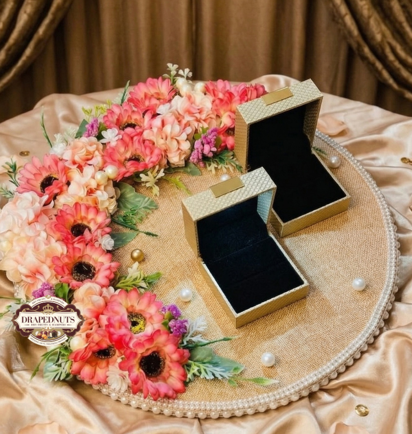 Minimalist White Ring Platter – Clean Acrylic Name Ceremony Tray