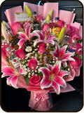 Reserve Party Edition – Pink Lily & Mini Bar Bouquet