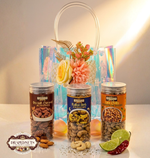 Floral Dry Fruit Gift Bag 3 Jar by Drapednuts view 5