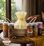 Luxury Dry Fruit Basket Hamper 5 Jar by Drapednuts view 2
