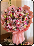 Triple Shot Royale – Pink Lily Triple Mini Bar Bouquet