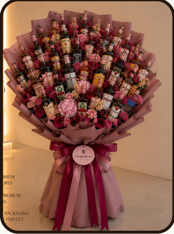 The Royal Mini Bar Bouquet – Ultimate 33-Piece Spirits Bouquet