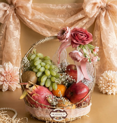 Dragon Fruit, Kiwi & Green Grape Fresh Fruit Hamper | Exotic Gift Basket Under ₹4,000 India