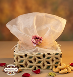 Elegant Dry Fruit Potli Basket Hamper 4 Jar by Drapednuts view 6