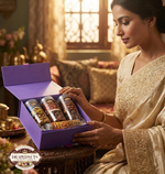 Royal Purple Gourmet Dry Fruit Gift Box 4 Jar by Drapednuts view 3