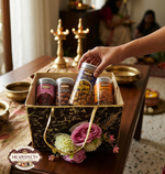 Classic Festive Floral Basket Gourmet Hamper by Drapednuts view 2