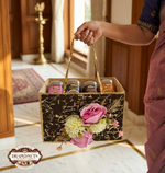 Classic Festive Floral Basket Gourmet Hamper by Drapednuts view 4