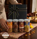 Midnight Luxe Gourmet Dry Fruit Gift Box (4 Jar Collection) by Drapednuts - view 2