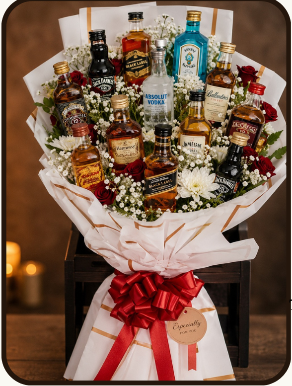 Signature Spirits Bouquet – Premium Double Mini Bar Bouquet