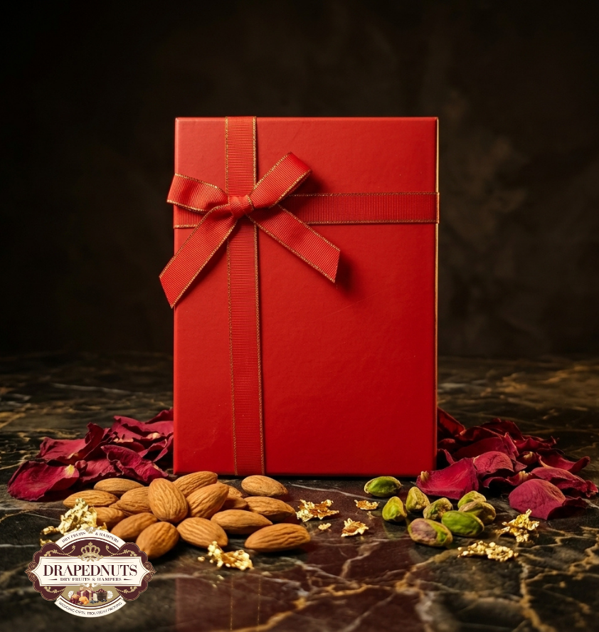 Classic Red Dry Fruit Gift Box 3 Jar by Drapednuts - view 8