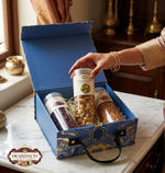 Royal Blue Minimal Gourmet Gift Box (3 Jar Collection) by Drapednuts view 1