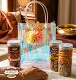 Floral Dry Fruit Gift Bag 3 Jar by Drapednuts view 2