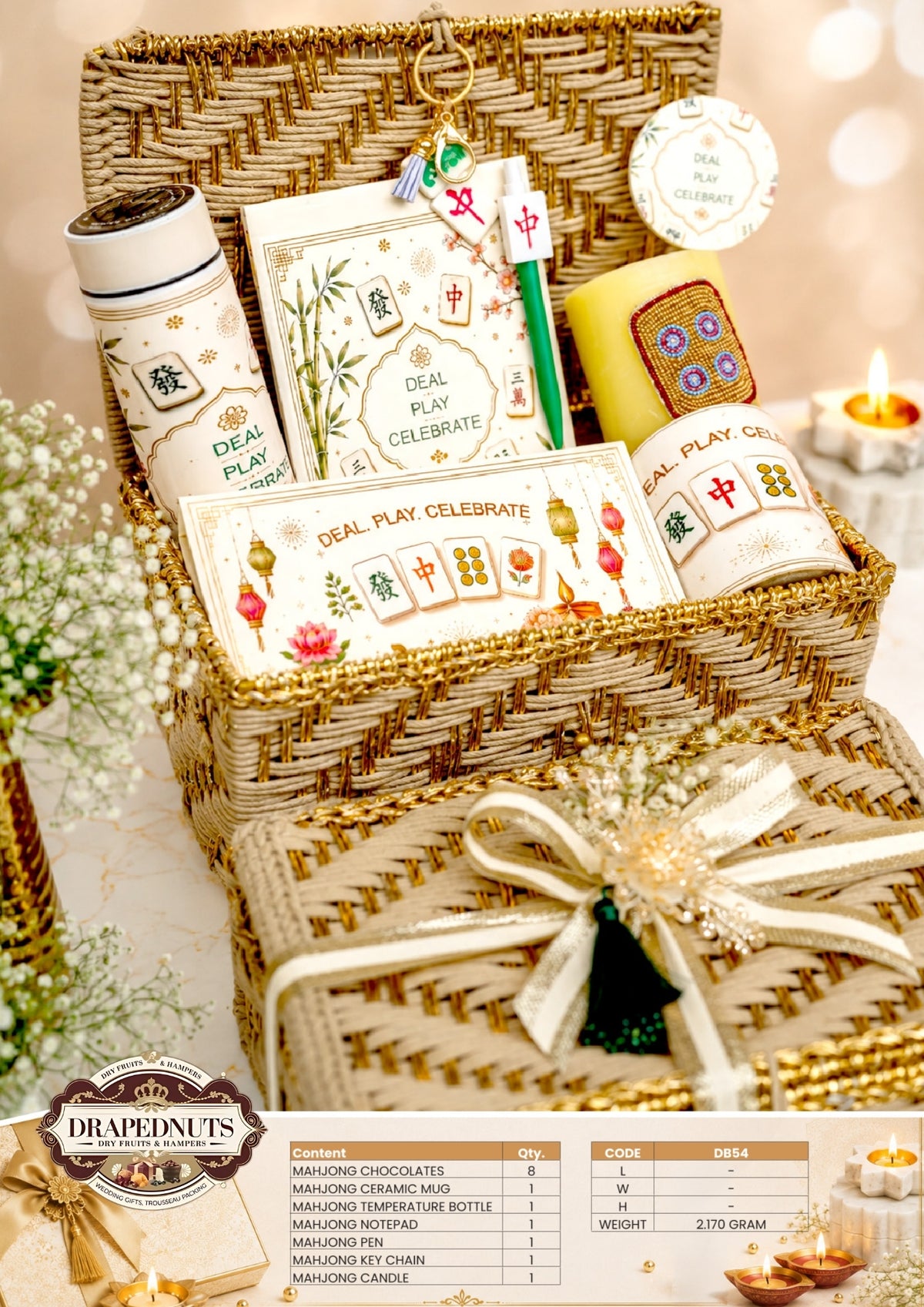 The Diwali Indulgence Diwali Hamper – Drapednuts Diwali gift hamper