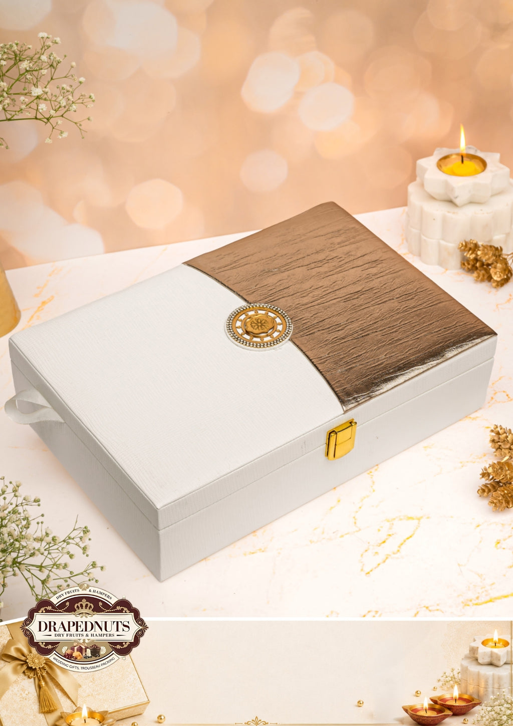 The Pearl Gourmet Diwali Hamper – Drapednuts Diwali gift hamper (view 2)