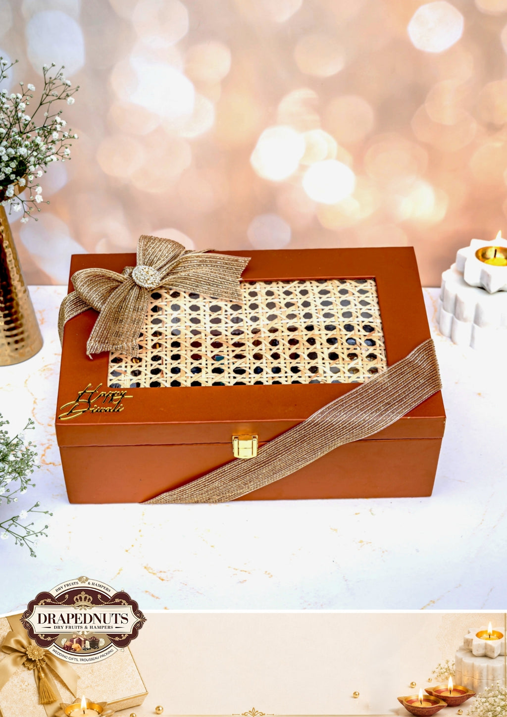 The Coffee Moments Diwali Hamper – Drapednuts Diwali gift hamper (view 2)