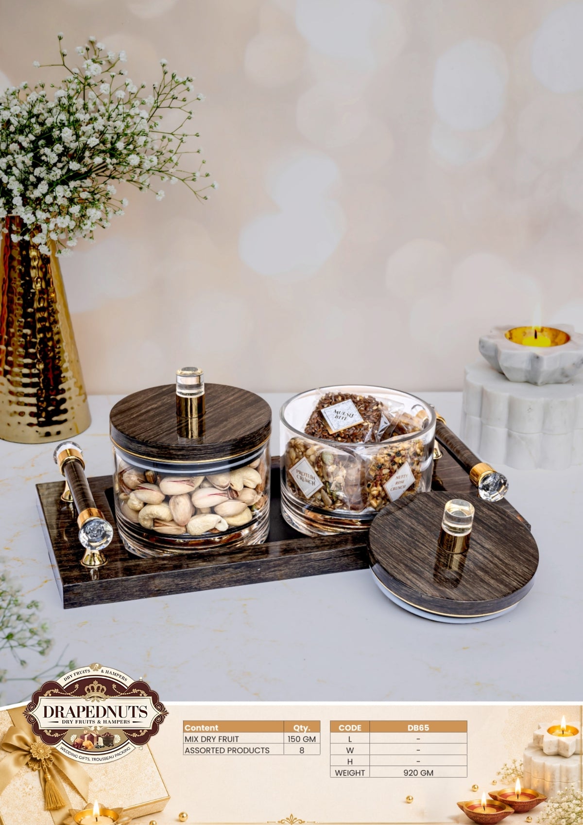 The Family Celebration Diwali Hamper – Drapednuts Diwali gift hamper