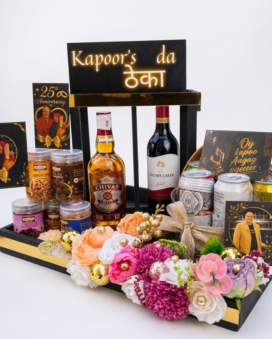 The Celebration Crate – Chivas & Wine Gourmet Gift Crate