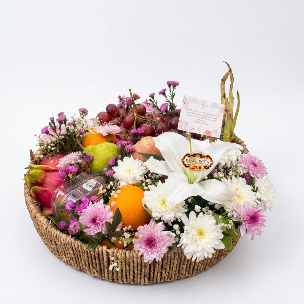 Premium Fruit Hamper – Dragon Fruit & Blueberry Luxury Basket