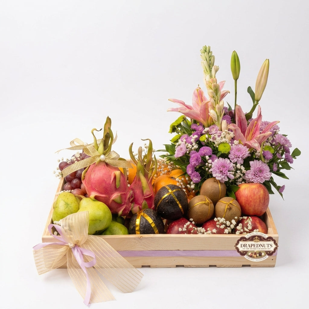 Premium Fruit Hamper – Plum, Blueberry & Dragon Fruit Basket