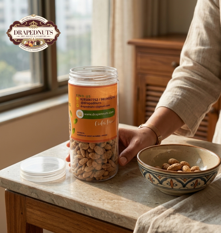 Lime Chilly Flavoured Pumpkin Seeds | Premium Snack Jar | 175g | Drapednuts