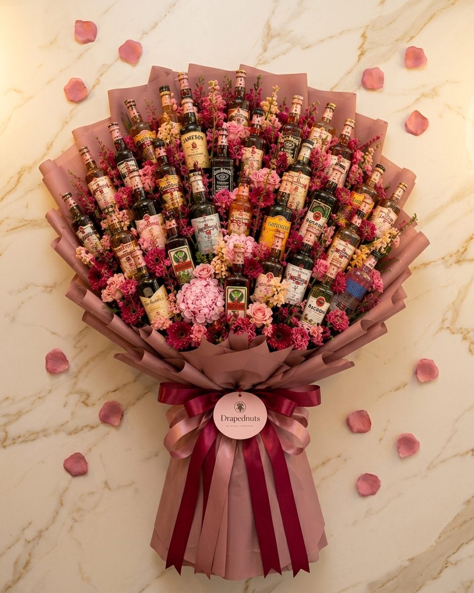 The Royal Mini Bar Bouquet – Ultimate 33-Piece Spirits Bouquet