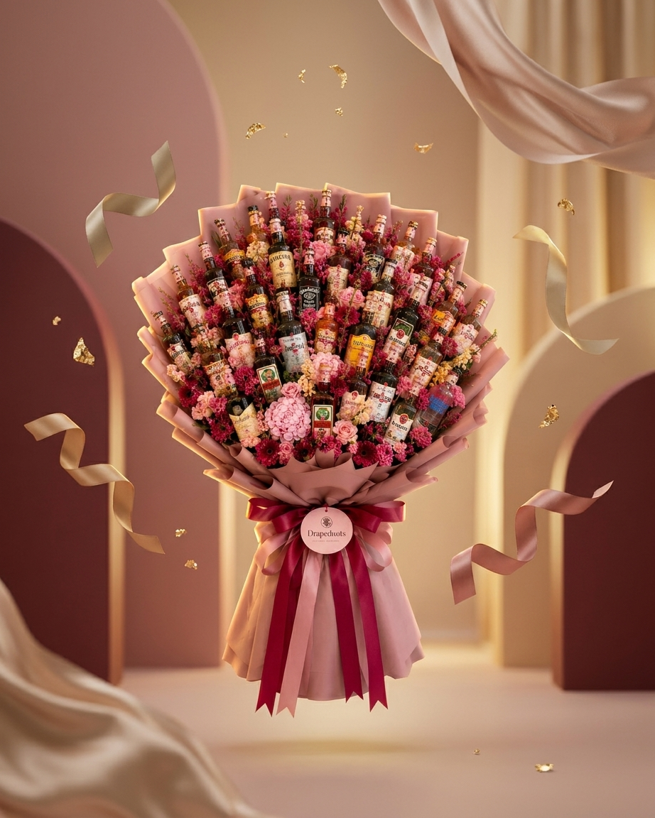 The Royal Mini Bar Bouquet – Ultimate 33-Piece Spirits Bouquet