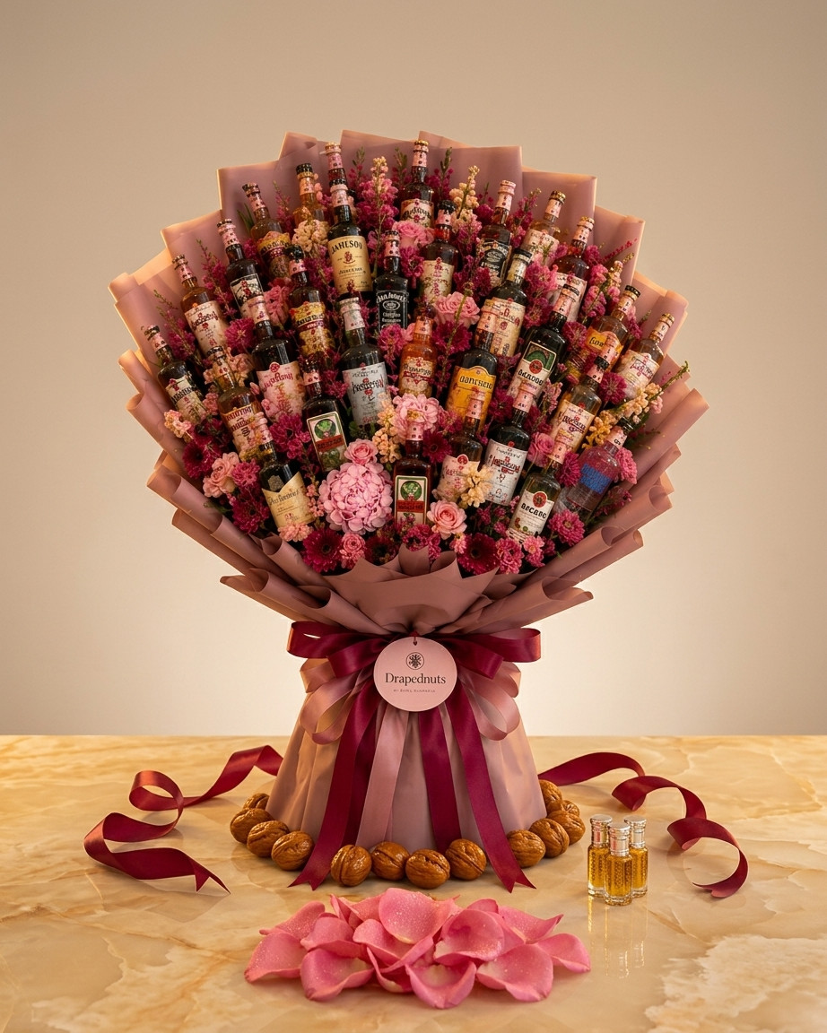The Royal Mini Bar Bouquet – Ultimate 33-Piece Spirits Bouquet