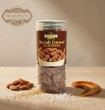 Sea Salt Caramel Almonds | Premium Flavoured Nuts Jar | 175g | Drapednuts view 1