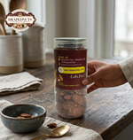 Sea Salt Caramel Almonds | Premium Flavoured Nuts Jar | 175g | Drapednuts view 3